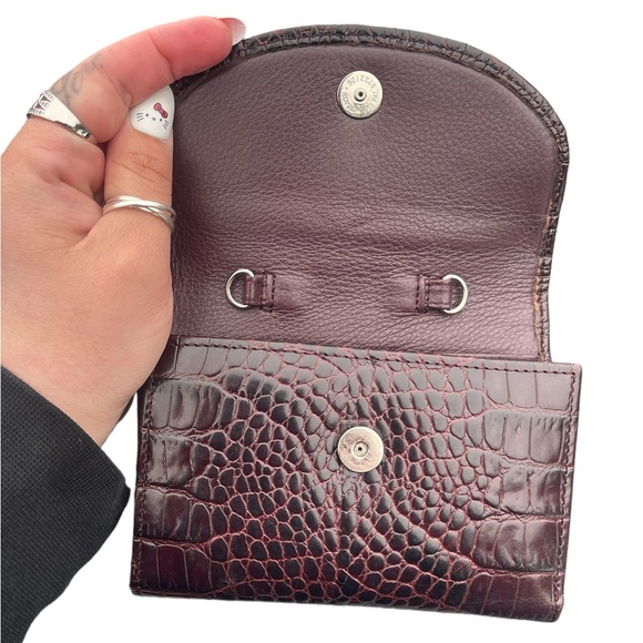 Brighton Brown/Burgundy Colored Trifold Compact Wallet - Picture 9 of 12